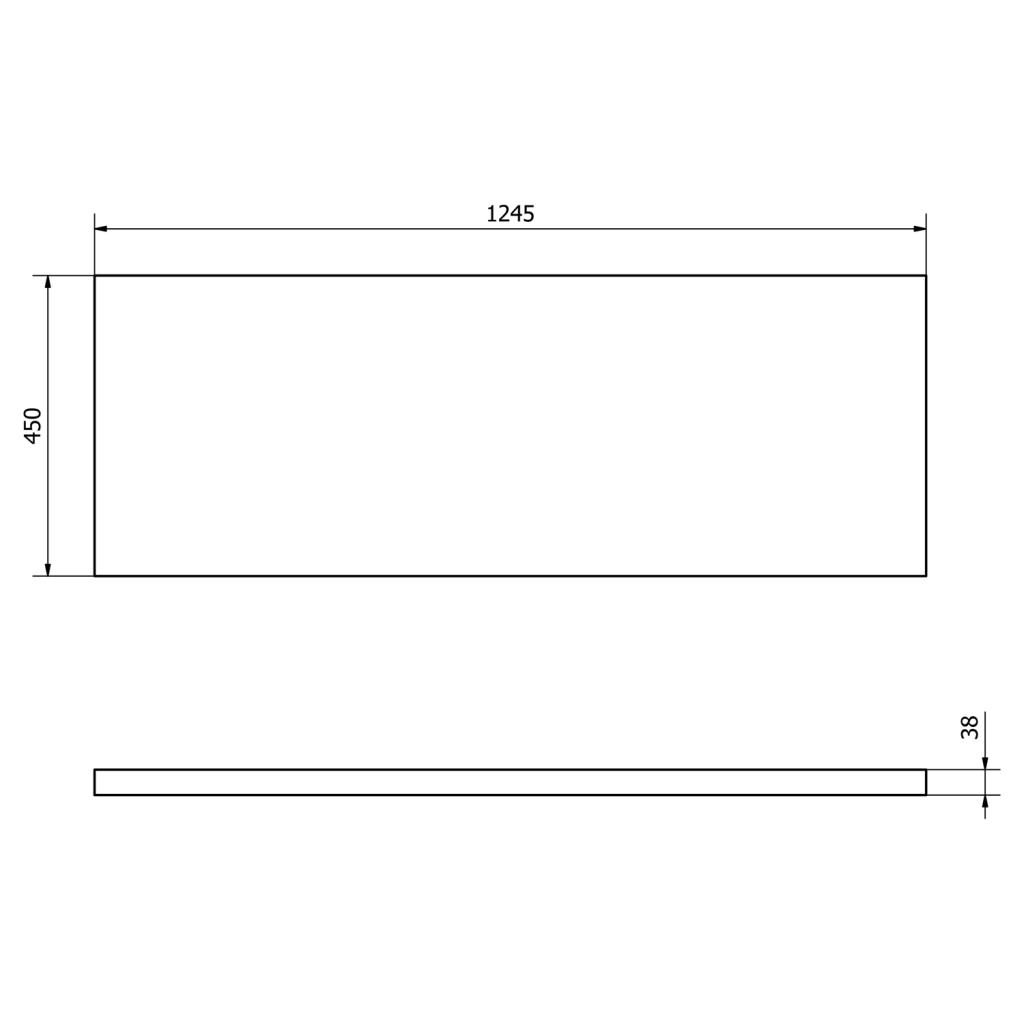 Obrázok AQUALINE - VEGA doska pod umývadlo 125x45cm, dub platin VG730