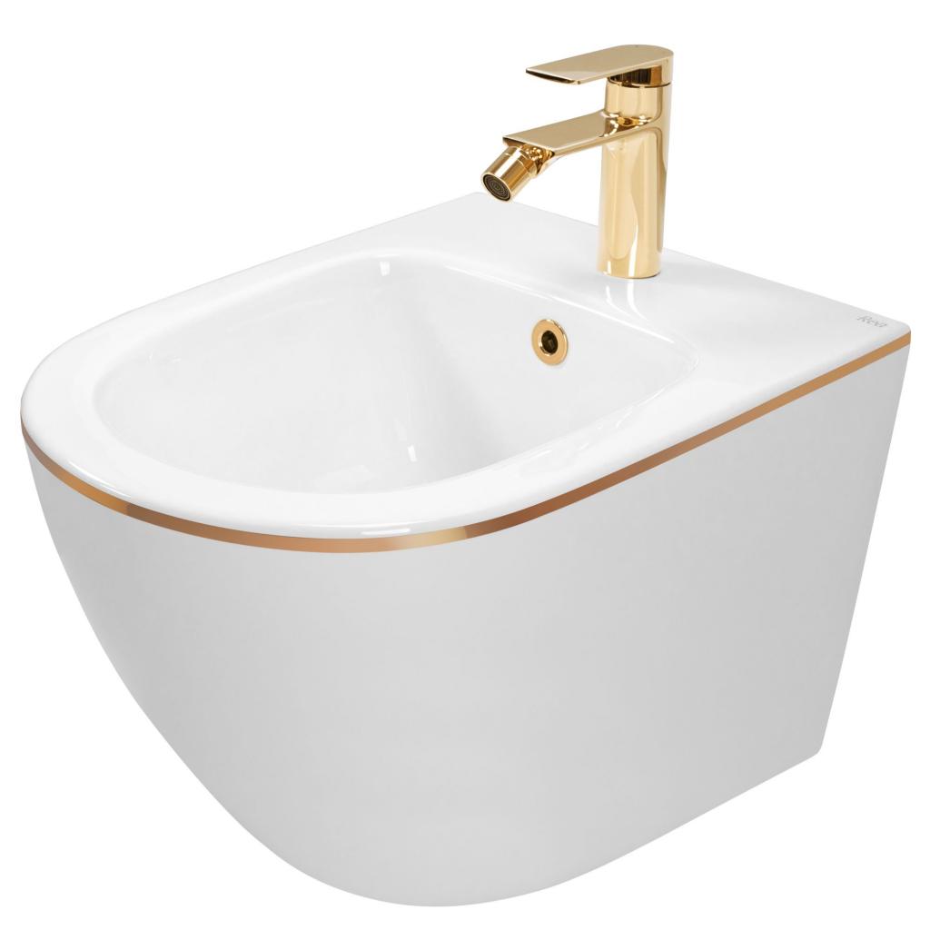 Obrázok REA - Závesný bidet Carlo Mini White Gold Edge REA-C6990