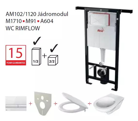 Obrázok Alcadrain set 5v1 AlcadrainRIM AM102/1120,M1710,M91/A604/WCRIM/P169 AM102SET5V1III