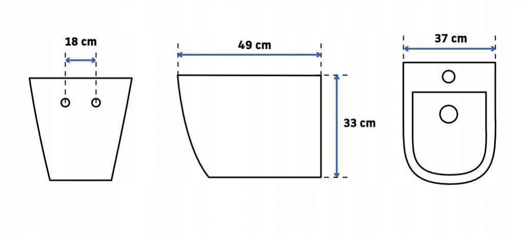 Obrázok PRIM - predstenový inštalačný systém s čiernym tlačidlom 20/0044 + WC REA Carlo Flat Mini Rimlesss + SEDADLO PRIM_20/0026 44 CF1