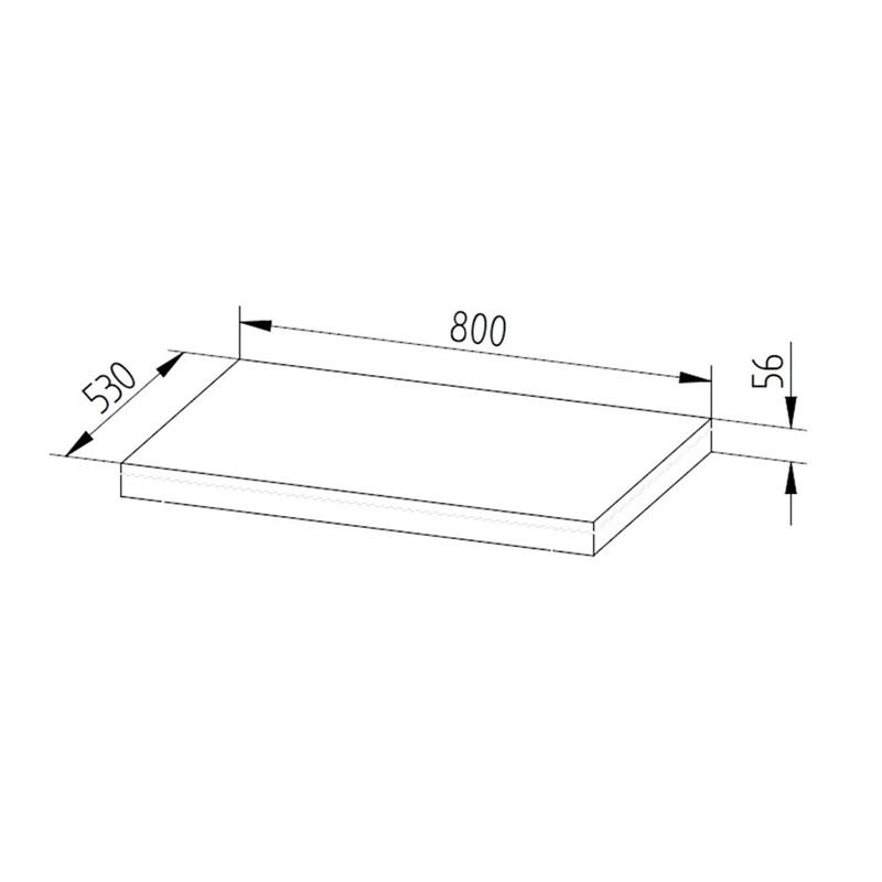 Obrázok MEREO - Ponte, kúpeľňová doska pod umývadlo 80 cm, dub Kronberg CN250DK