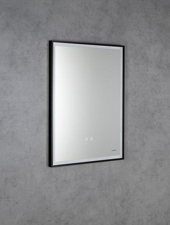 Obrázok SAPHO - SORT zrkadlo s LED osvetlením 60x80cm, senzor, fólia anti-fog, 3000-6500 ° K, čierna mat SJ080