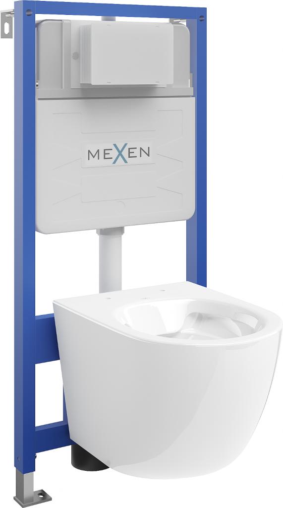 Obrázok MEXEN/S - WC predstenová inštalačná sada Fenix Slim s misou WC Lena, biela 6103322XX00