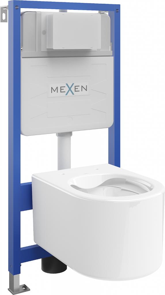 Obrázok MEXEN/S - WC predstenová inštalačná sada Fenix Slim s misou WC Sofia, biela 6103354XX00