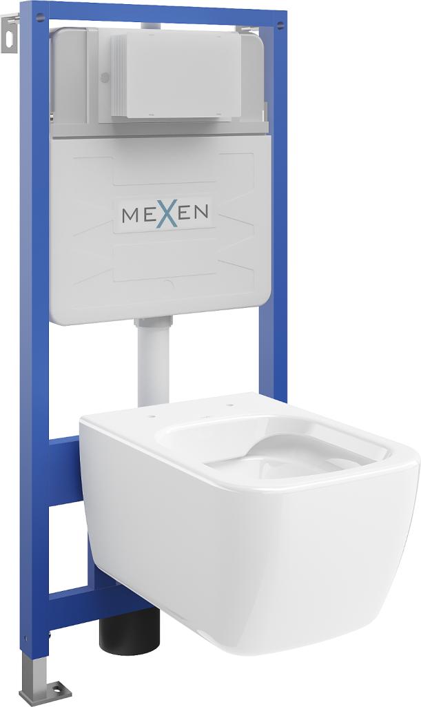 Obrázok MEXEN/S - WC predstenová inštalačná sada Fenix Slim s misou WC Stella, biela 6103368XX00