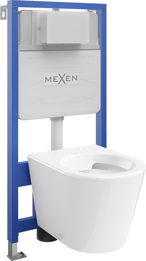 Obrázok MEXEN/S - WC predstenová inštalačná sada Fenix Slim s misou WC Rico, biela 6103372XX00