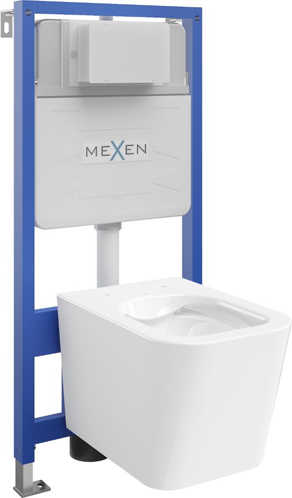 Obrázok MEXEN/S - WC predstenová inštalačná sada Fenix Slim s misou WC Teo, biela 6103385XX00