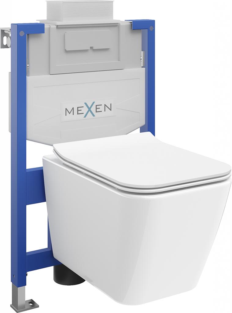 Obrázok MEXEN/S - WC predstenová inštalačná sada Fenix XS-U s misou WC Cube sedátko softclose, biela 68530924000