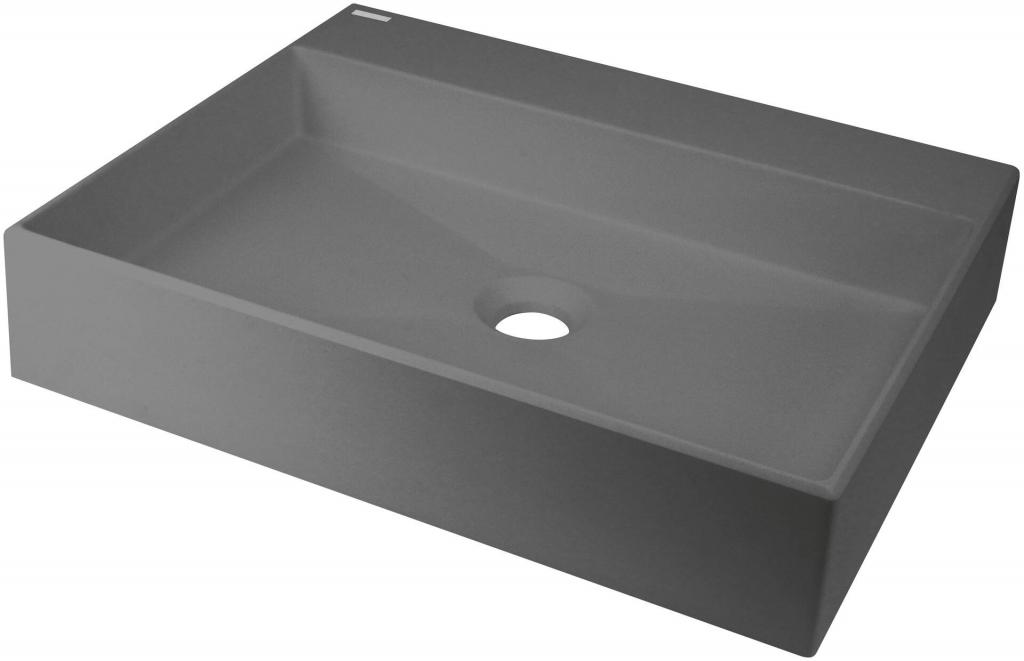 Obrázok DEANTE - Correo anthracite metallic Granit umývadlo na dosku - 500x400 mm CQR_TU5S