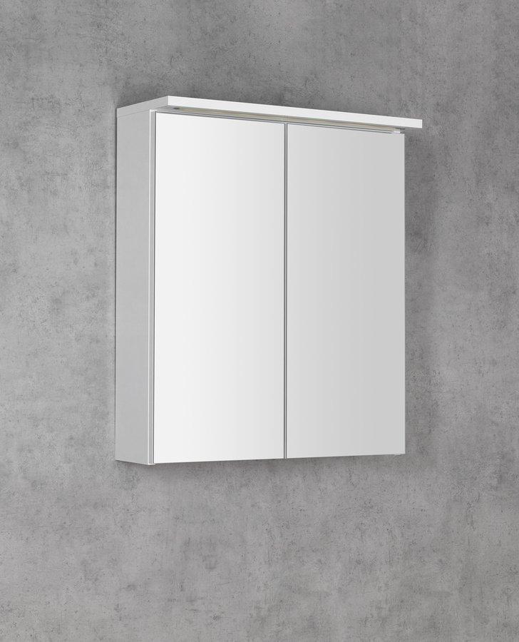 Obrázok AQUALINE - KAWA STRIP Galérka s LED osvetlením 60x70x22cm, biela WGL60S