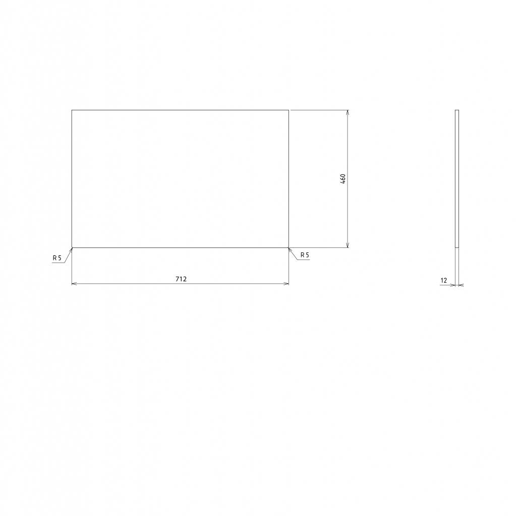 Obrázok SAPHO - SKARA Rockstone doska 71,2x12x46cm, biela mat CG025-0101