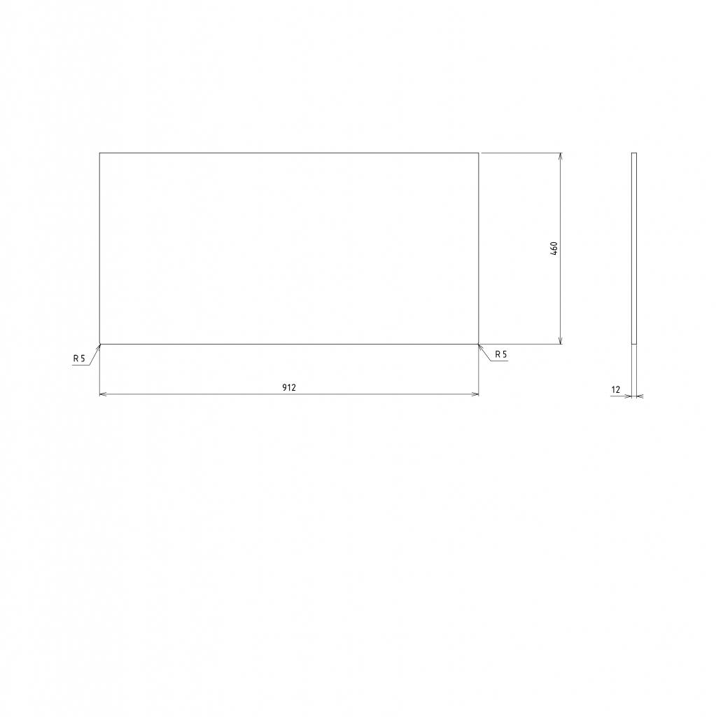 Obrázok SAPHO - SKARA Rockstone doska 91,2x12x46cm, biela mat CG026-0101