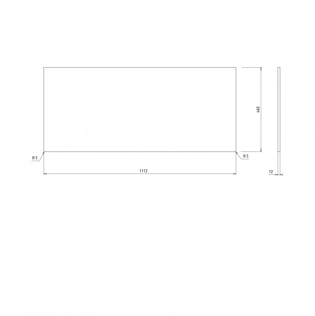 Obrázok SAPHO - SKARA Rockstone doska 111,2x12x46cm, biela mat CG027-0101