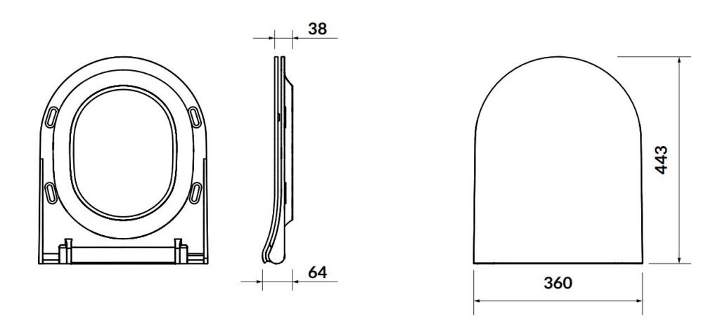 Obrázok WC SEDÁTKO ZEN BY CERSANIT SLIM DUROPLAST, SOFT CLOSE, ONE BUTTON K98-0221