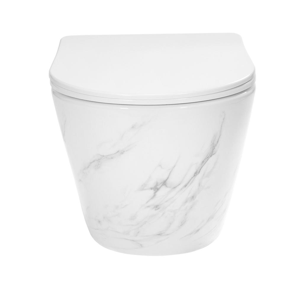 Obrázok REA - Závesná WC misa vrátane sedátka Carlos Nature Marble REA-C6606