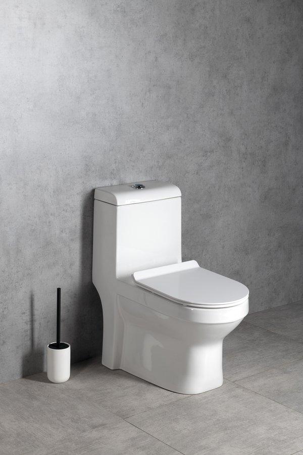 Obrázok SAPHO - HUBERT WC kombi, spodný/zadný odpad, biela PB304