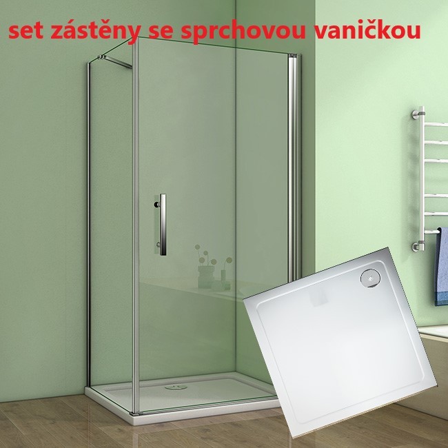 H K - Štvorcový sprchovací kút MELODY A1 90 cm s jednokrídlovými dverami vrátane sprchovej vaničky z liateho mramoru SE-MELODYA190 / SE-ROCKY-90sq