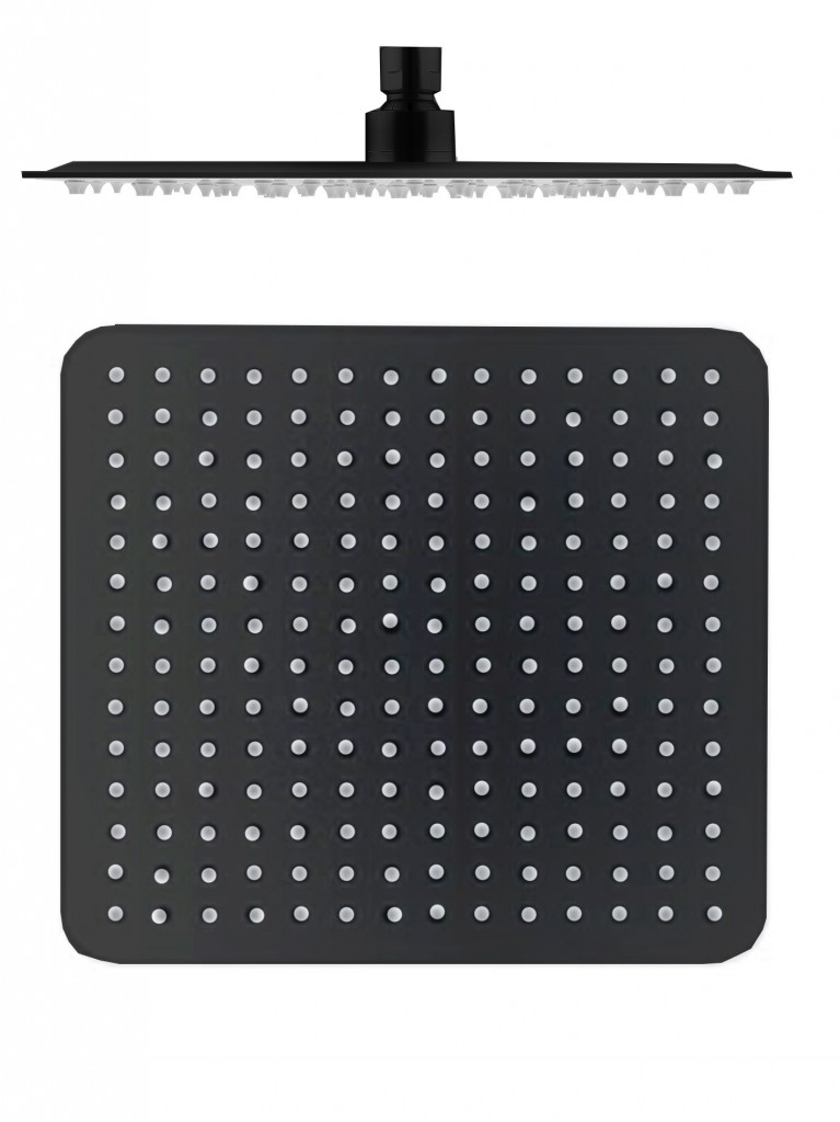 SLEZAK-RAV - Hlavová sprcha hranatá kovová 30x30 cm čierna matná, Farba: čierna matná KS0004CMAT