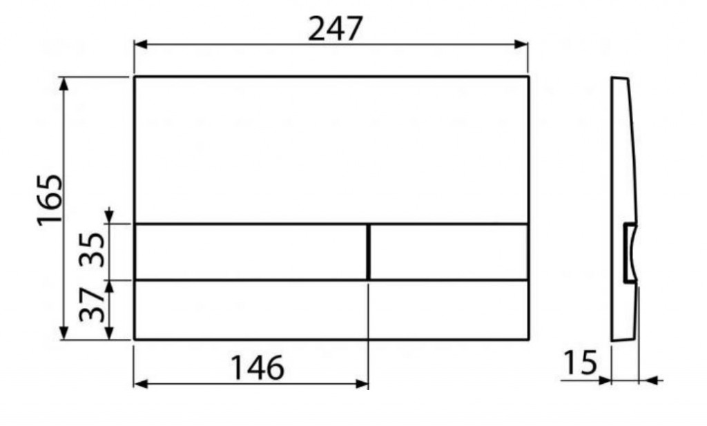 ALCADRAIN Sádromodul - predstenový inštalačný systém s bielym / chróm tlačidlom M1720-1 + WC REA CARLO MINI RIMLESS ČIERNY MAT + SEDADLO AM101/1120 M1720-1 MM1