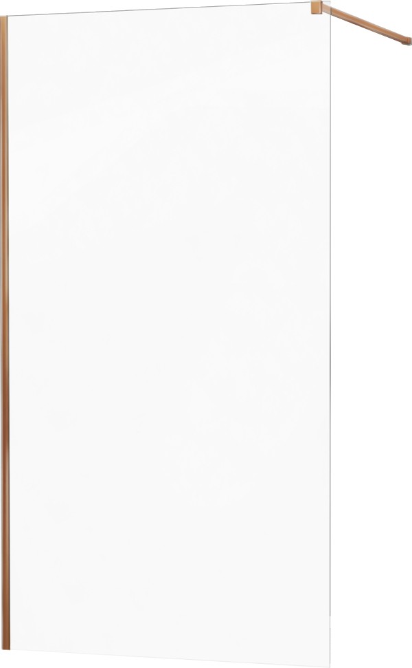 MEXEN/S - KIOTO Sprchová zástena WALK-IN 110x200 cm 8 mm, růžové zlato, transparent 800-110-101-60-00