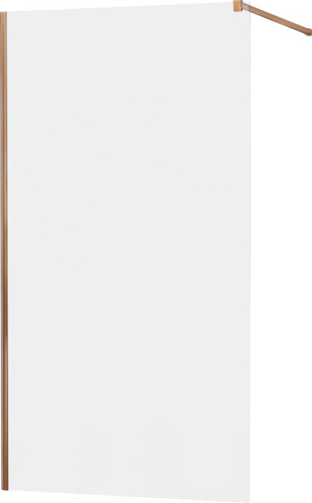 MEXEN/S - KIOTO Sprchová zástena WALK-IN 90x200 cm 8 mm, ružové zlato, matné sklo 800-090-101-60-30