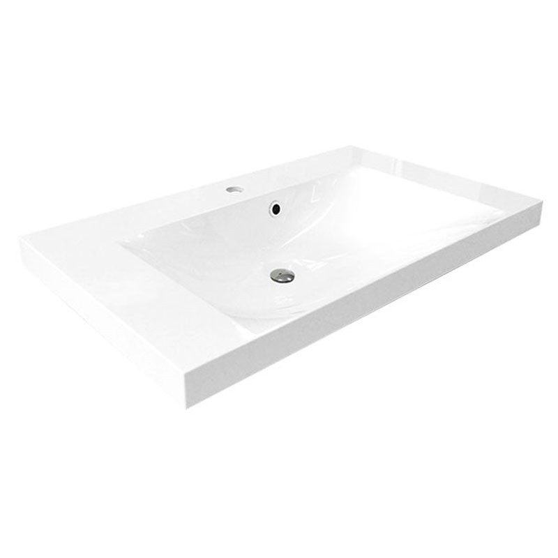 MEREO - Nábytkové umývadlo, 101x46x17 cm, liaty mramor, biele UCM10146