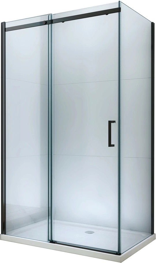 MEXEN/S - OMEGA sprchovací kút 110x80, transparent, čierna 825-110-080-70-00