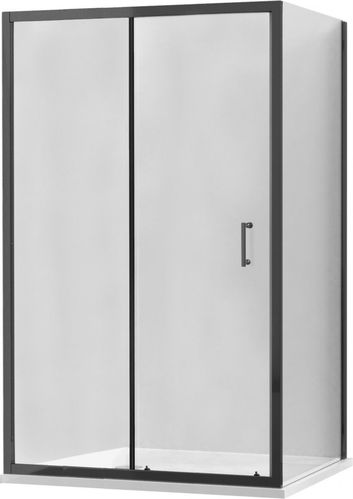 MEXEN/S - APIA sprchovací kút 115x80, transparent, čierna 840-115-080-70-00
