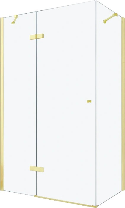 MEXEN/S - ROMA sprchovací kút 110x70, transparent, zlatá 854-110-070-50-00
