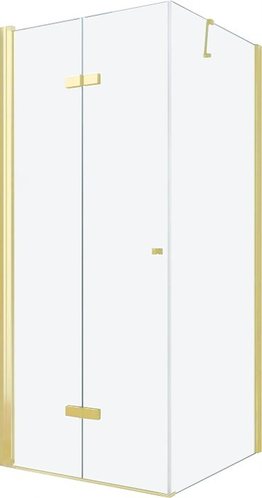 MEXEN/S - LIMA sprchovací kút 80x70, transparent, zlatá 856-080-070-50-00