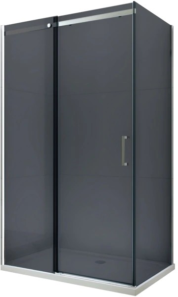 MEXEN/S - OMEGA sprchovací kút 150x80, grafit, chróm 825-150-080-01-40