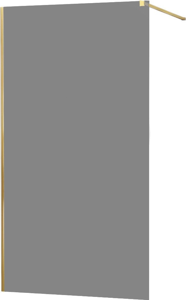 MEXEN/S - KIOTO Sprchová zástena WALK-IN 90x200 cm 8 mm, zlatá, dymové sklo 800-090-101-50-40