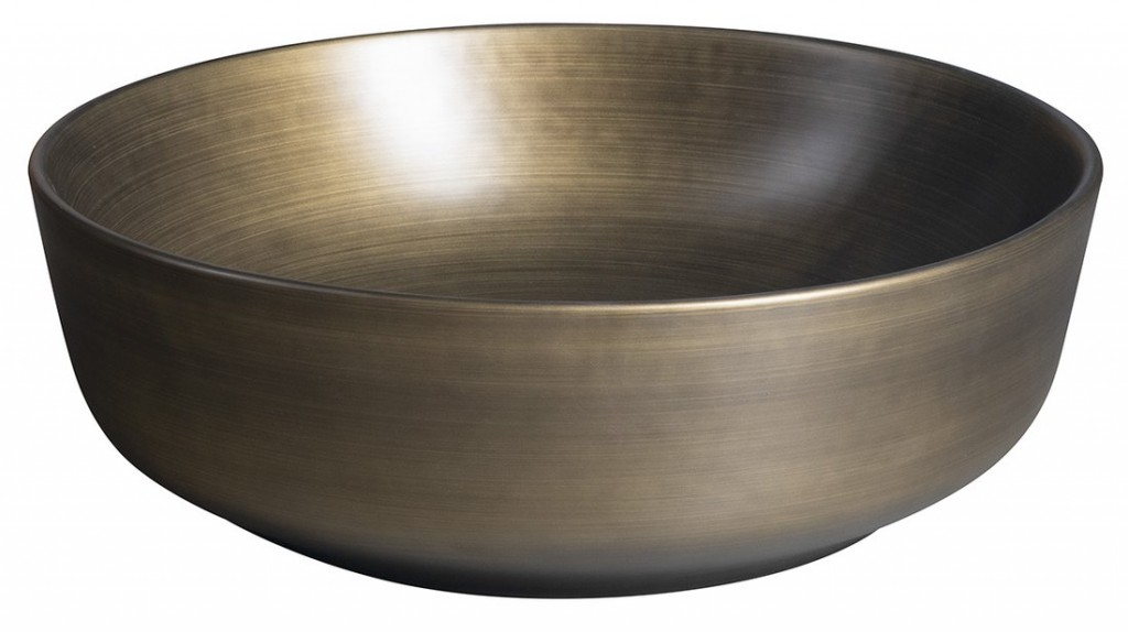 SAPHO - PRIORI keramické umývadlo na dosku Ø 41,5 cm, bronz PI032