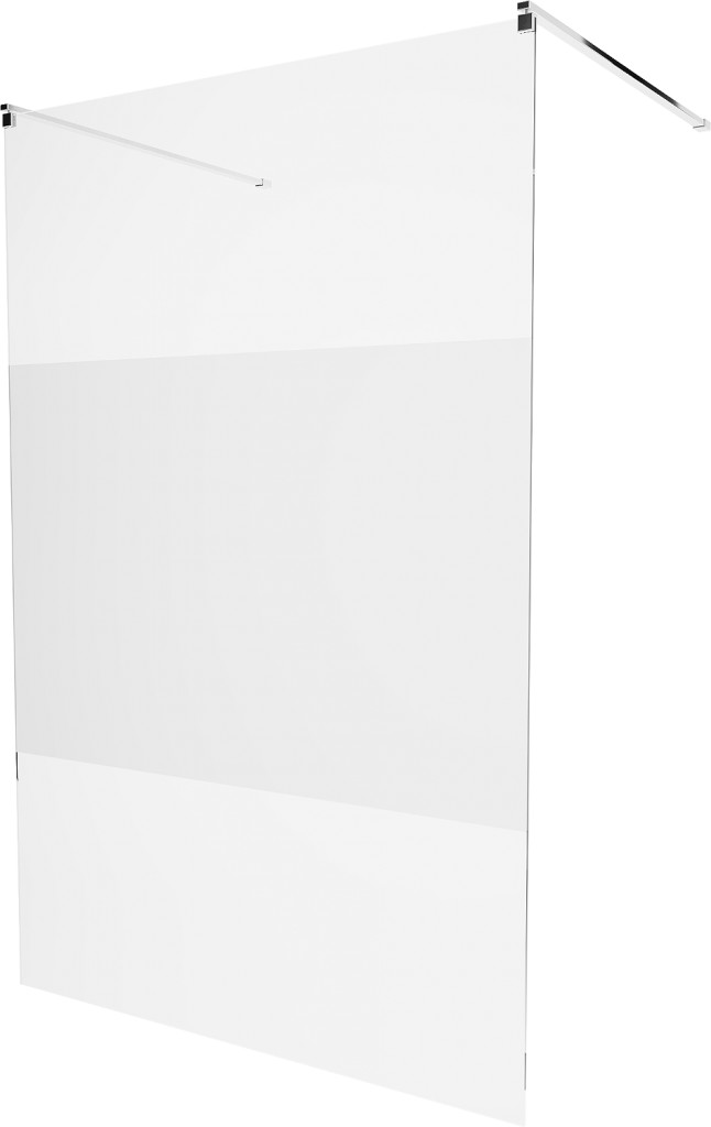 MEXEN/S - KIOTO samostatne stojaca sprchová zástena 110 x 200, transparent/matné sklo 8 mm, chróm 800-110-002-01-35