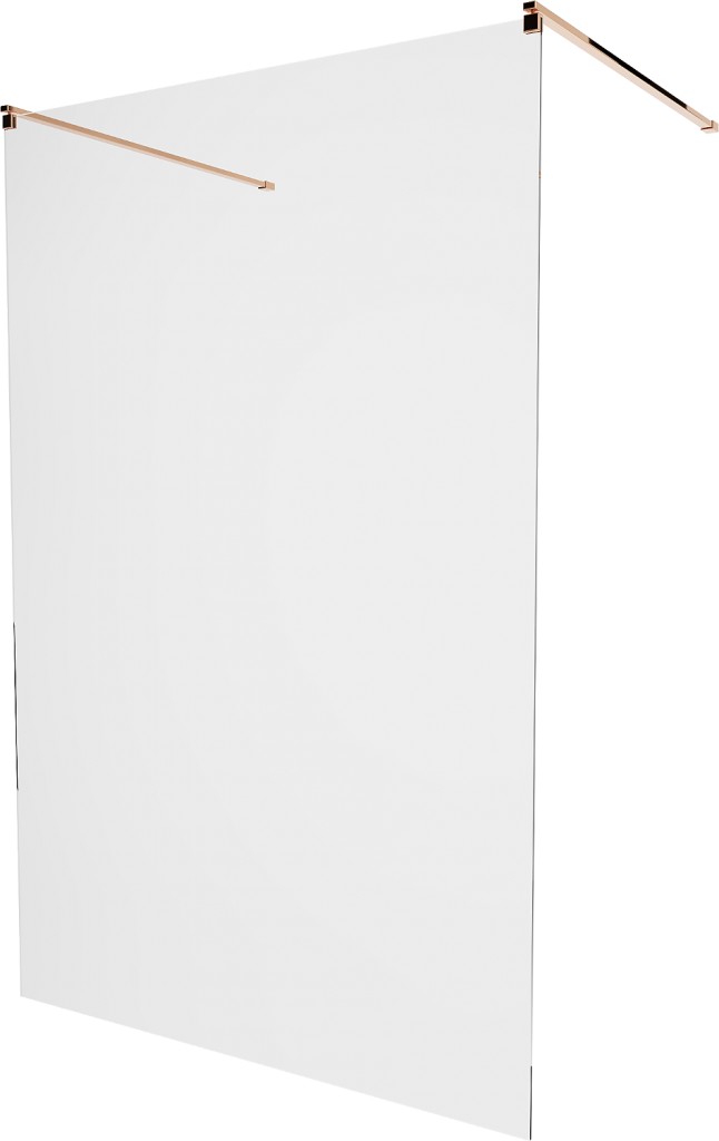 MEXEN/S - KIOTO samostatne stojaca sprchová zástena 120 x 200, transparent 8 mm, růžové zlato tmavé 800-120-002-60-00