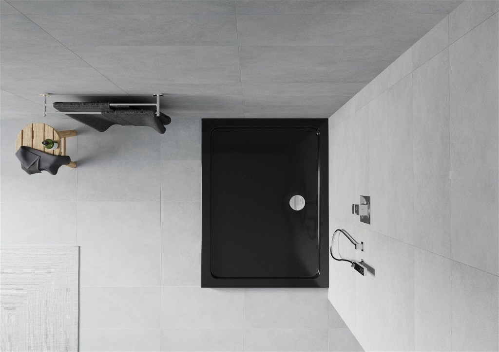 MEXEN - Flat sprchová vanička obdĺžniková slim 140 x 90, čierna 40709014