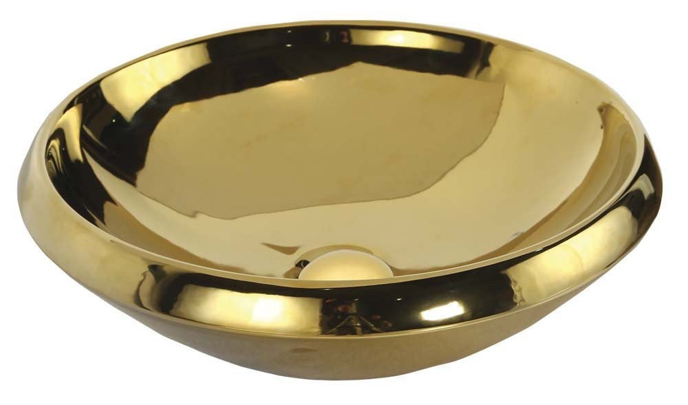 SAPHO - MINIMAL umývadlo guľaté 45cm, na dosku, zlata (MN045.00010) MN045-AK00