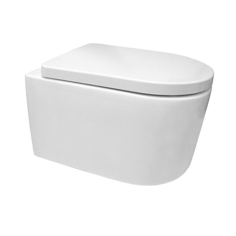 MEREO - WC závesné kapotované, RIMLESS, 495x360x370, keramické, vr. sedátka CSS115SN VSD84S2