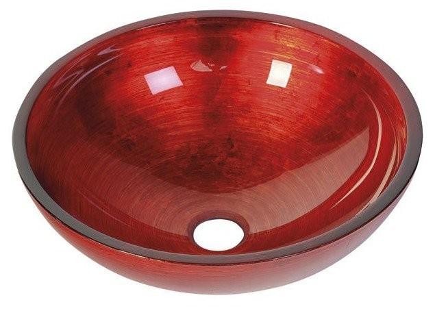 SAPHO - MURANO ROSSO IMPERO sklenené umývadlo na dosku, priemer 40cm, červené AL5318-63