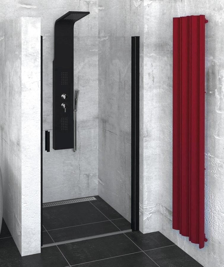POLYSAN - ZOOM BLACK sprchové dvere 900, číre sklo ZL1290B
