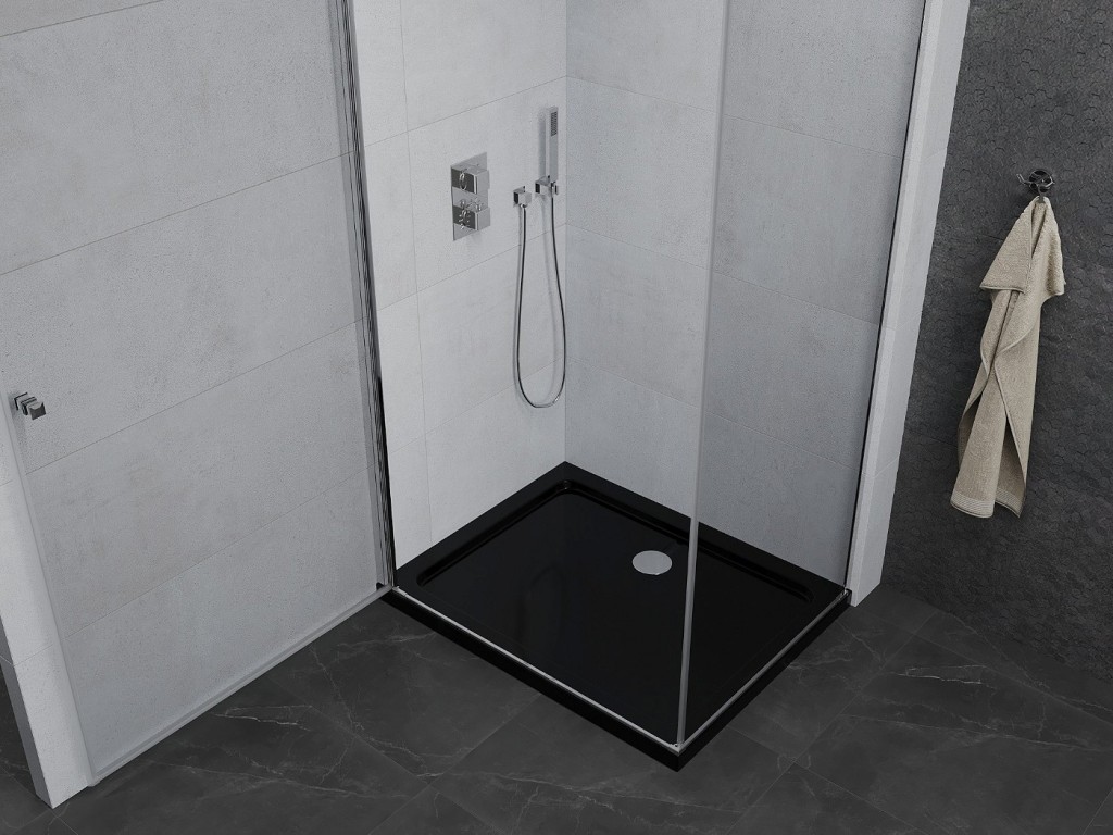 MEXEN/S - Pretória sprchovací kút 70x120, transparent, chróm + sprchová vanička vrátane sifónu 852-070-120-01-00-4070