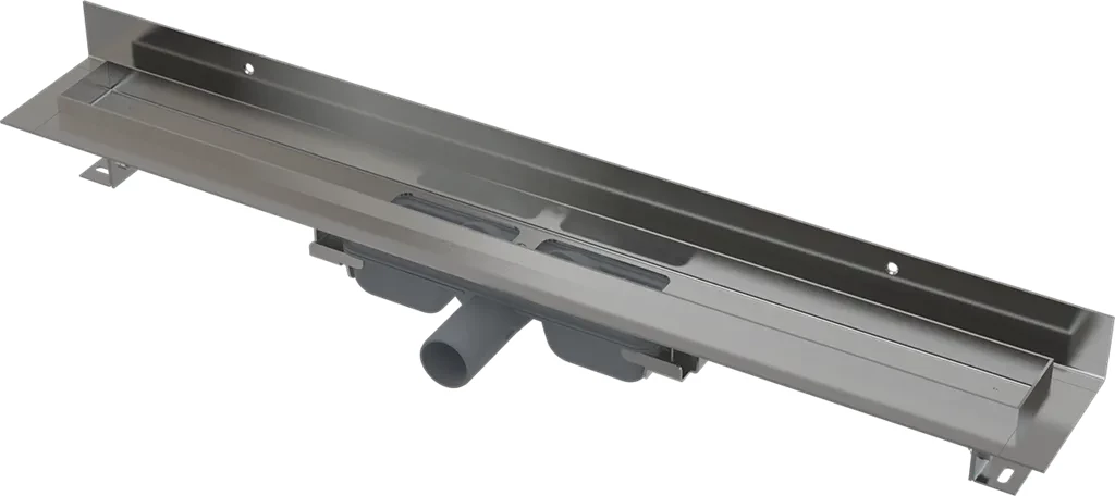 E-shop Alcadrain Podlahový žľab s okrajom pre plný rošt as pevným golierom k stene APZ116-950 APZ116-950