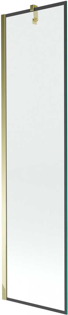 MEXEN/S - Next vaňová zástena FIX 50 x 150 cm, čierna dekor, zlatá 895-050-000-00-70-50