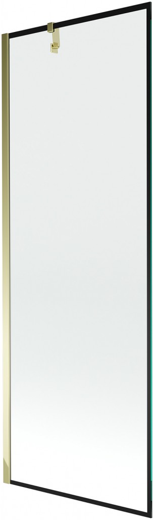 MEXEN/S - Next vaňová zástena FIX 70 x 150 cm, čierna dekor, zlatá 895-070-000-00-70-50
