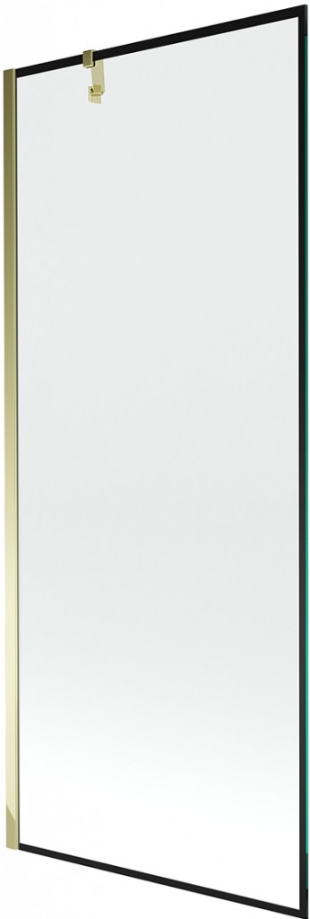 MEXEN/S - Next vaňová zástena FIX 80 x 150 cm, čierna dekor, zlatá 895-080-000-00-70-50