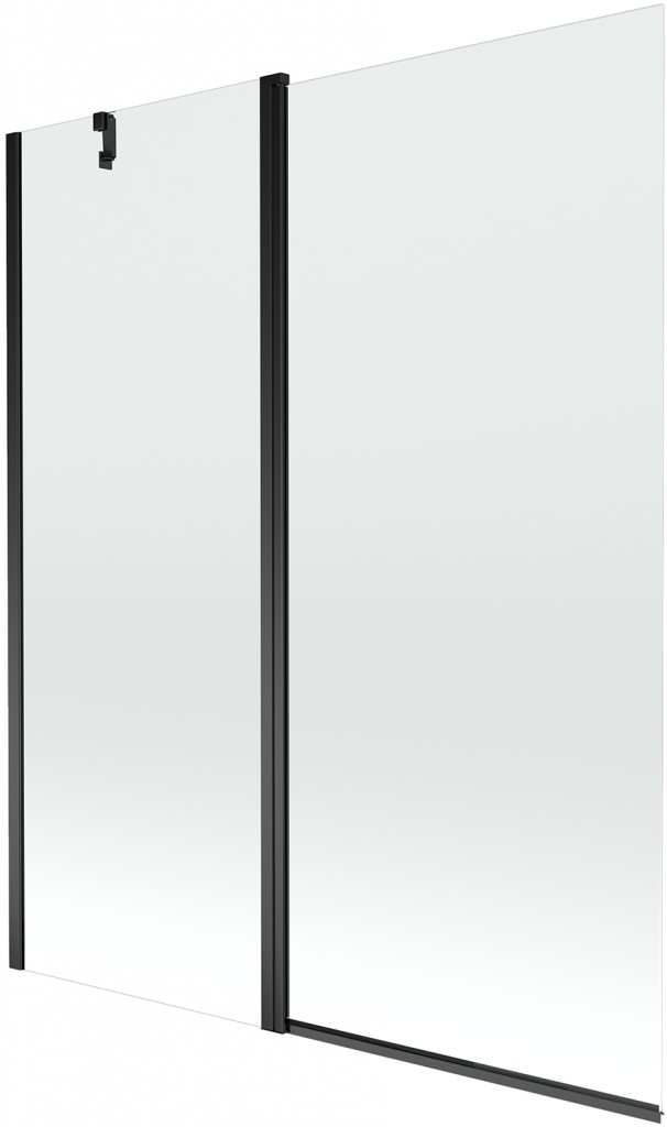 MEXEN - Flip vaňová zástena 1-krídlo 140 x 150 cm, transparent, čierna 894-140-101-70-00