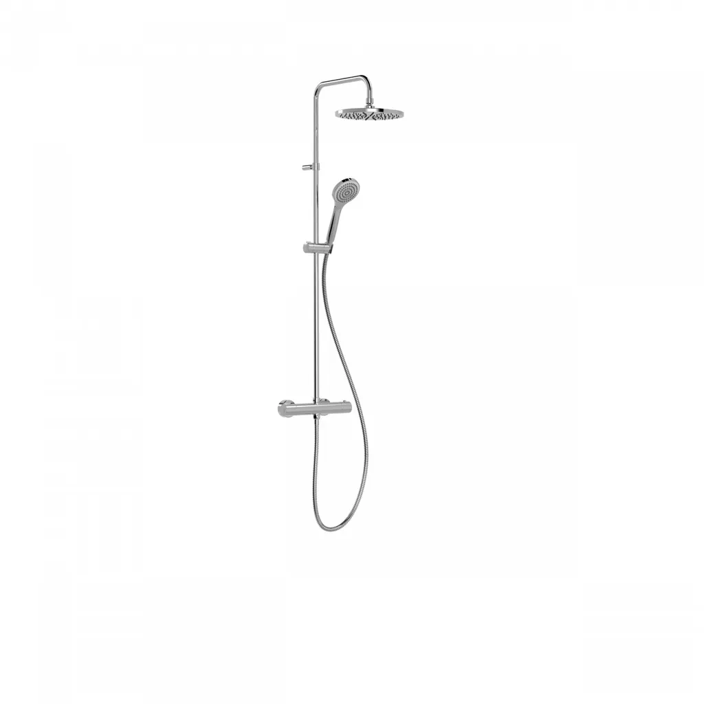 Tres BASE PLUS chróm sprchový set termostatický nástenný s hlavovou a ručnou sprchou 21639301 TG 21639301