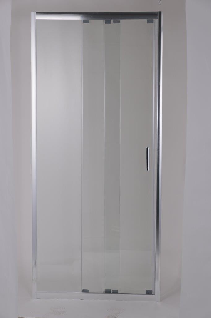 HOPA - 3-dielne sprchové dvere do niky MELIDA NEW - FARBA rámu - Chróm / Leštený hliník (ALU), Rozmer A - 115, Smer zatvárania - Univerzálne Ľavé / Pravé, Výplň - Číre bezpečnostné