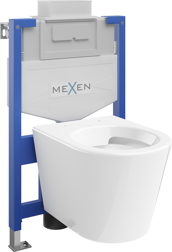 MEXEN/S - WC predstenová inštalačná sada Fenix XS-U s misou WC Rico, biela 6853372XX00