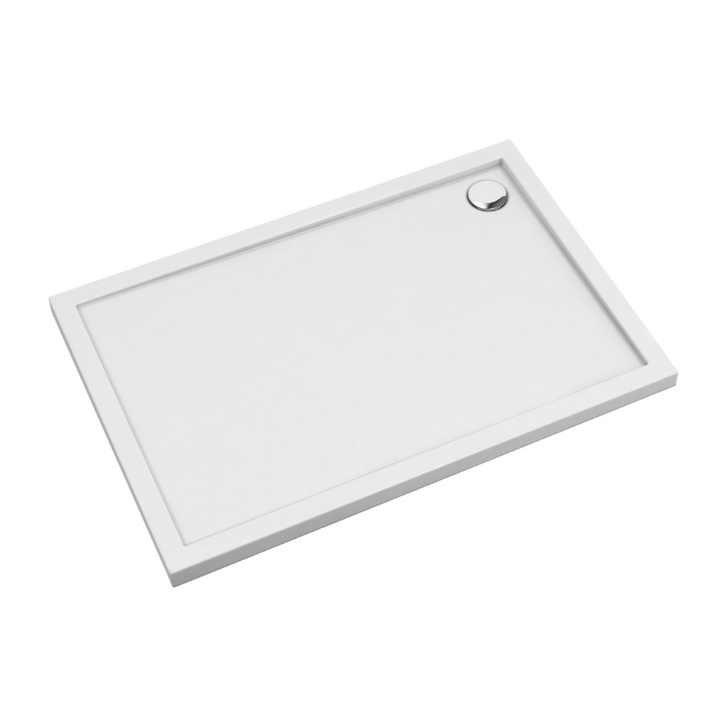 E-shop OMNIRES - MERTON akrylátová sprchová vanička obdĺžniková, 70 x 100 cm biela lesk /BP/ MERTON70/100/PBP